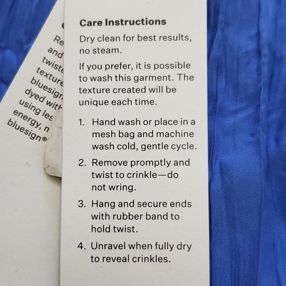 Eileen Fisher Crushed Silk Ultramarine Flared Skirt NWT - Picture 8 of 16